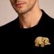 Handmade Jewelry Unisex Golden Elephant Brooch